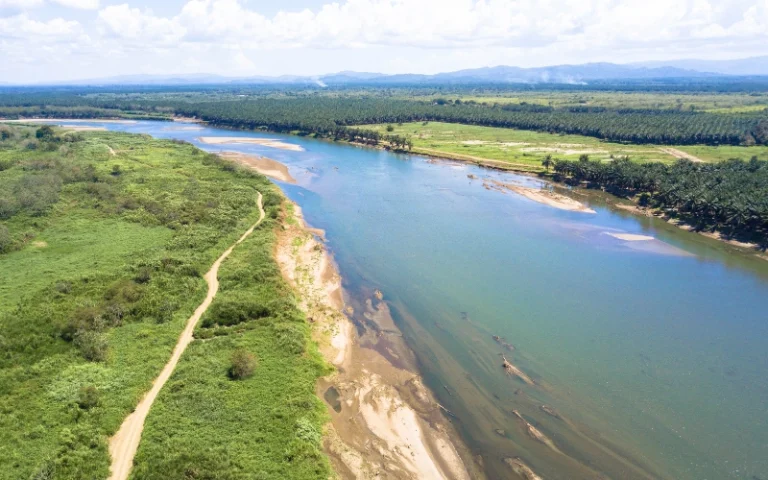 Tempisque River landscape in Guanacaste, Costa Rica