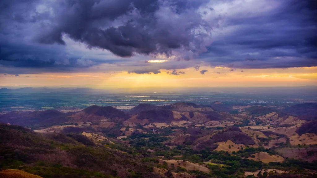 Guanacaste landscape and coast in Costa Rica